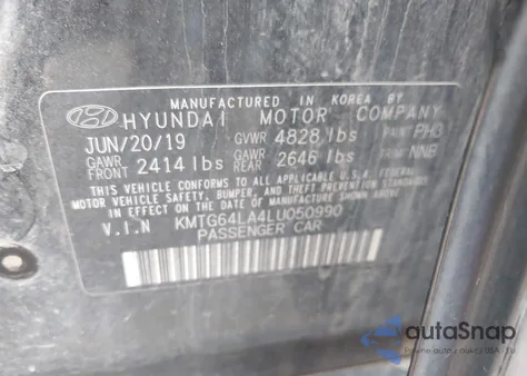 2020 Genesis G70 2.0T Awd z USA, uszkodzony, nr VIN KMTG64LA4LU050990